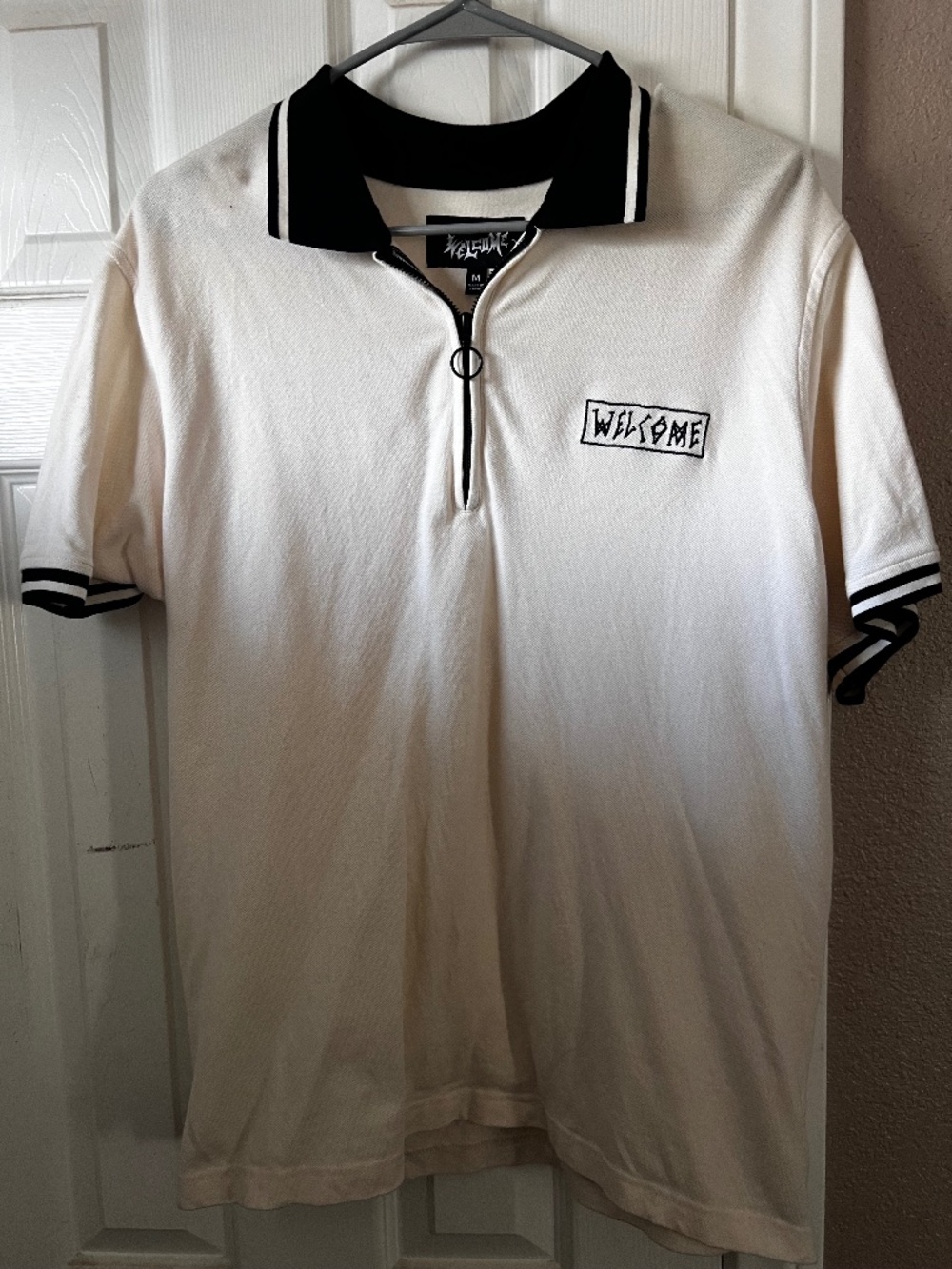 Welcome Brand Mens zip polo